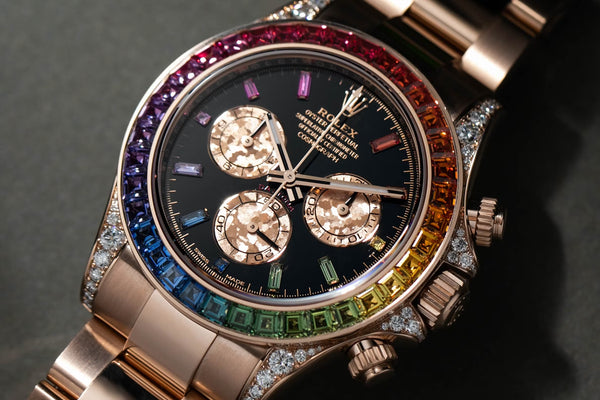 Rolex Daytona Rainbow: An Unparalleled Display of Color and Luxury