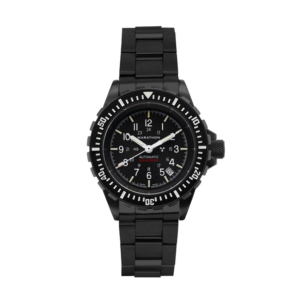 Marathon Watch 41mm Anthracite Large Diver's Automatic (GSAR) with Stainless Steel Bracelet
