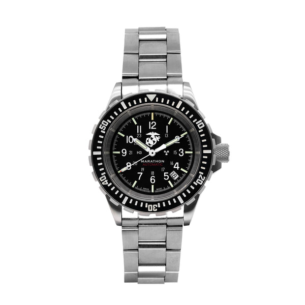 Marathon Watch 41mm Official USMC™ Large Diver's Automatic (GSAR) with Stainless Steel Bracelet