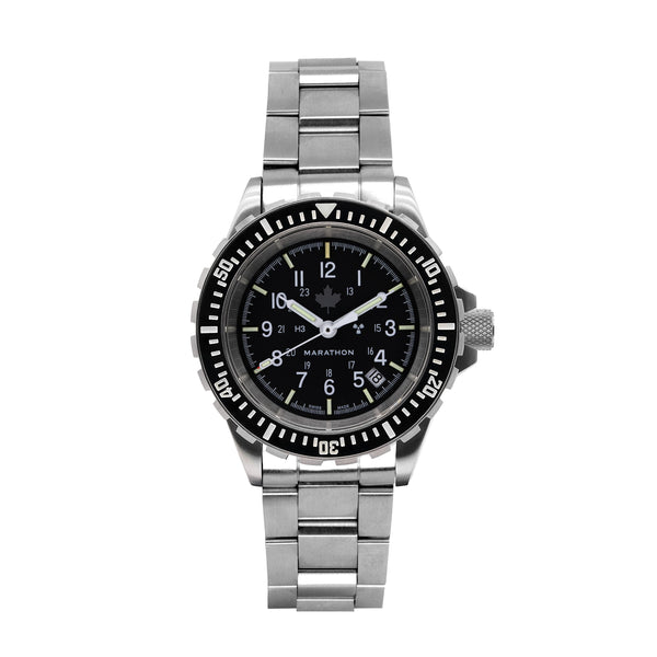 Marathon Watch 41mm Grey Maple Large Diver's Automatic (GSAR) with Stainless Steel Bracelet