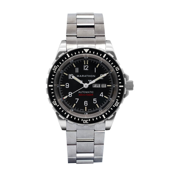 Marathon Watch 46mm Jumbo Day/Date Automatic (JDD) with Stainless Steel Bracelet