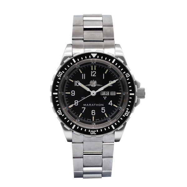 Marathon Watch 46mm Official IDF YAMAM™ Jumbo Day/Date Automatic (JDD) with Stainless Steel Bracelet