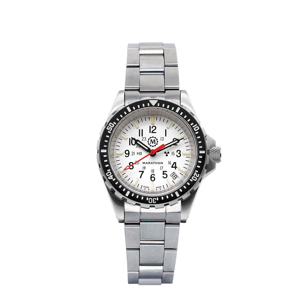Marathon Watch 36mm Arctic Edition Medium Diver's Quartz (MSAR Quartz) with Stainless Steel Bracelet