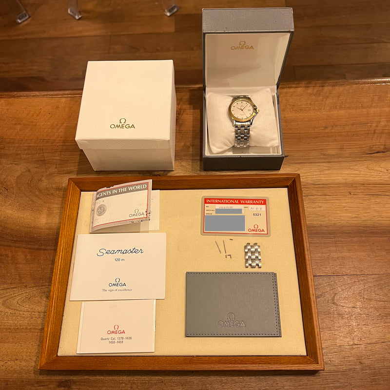 Omega Seamaster Vintage Yellow Gold Bezel Full Set 2411.31.00