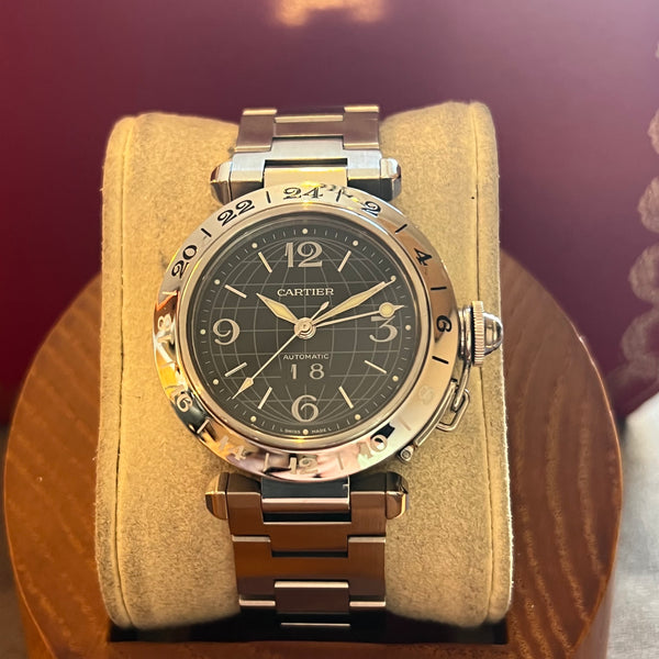 Cartier Pasha GMT Full Set 2550 W31049M7