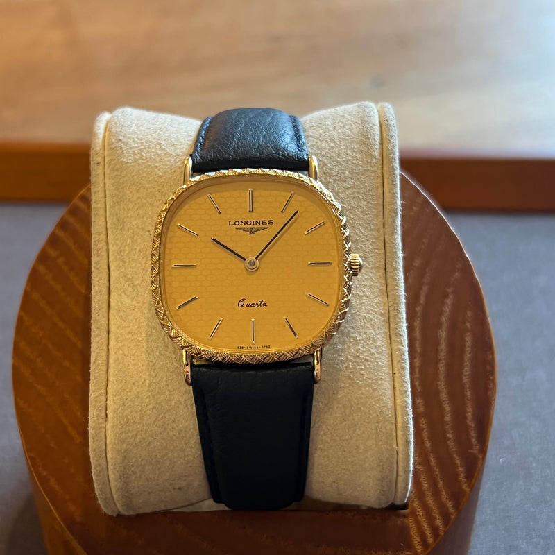 Longines quartz gold best sale