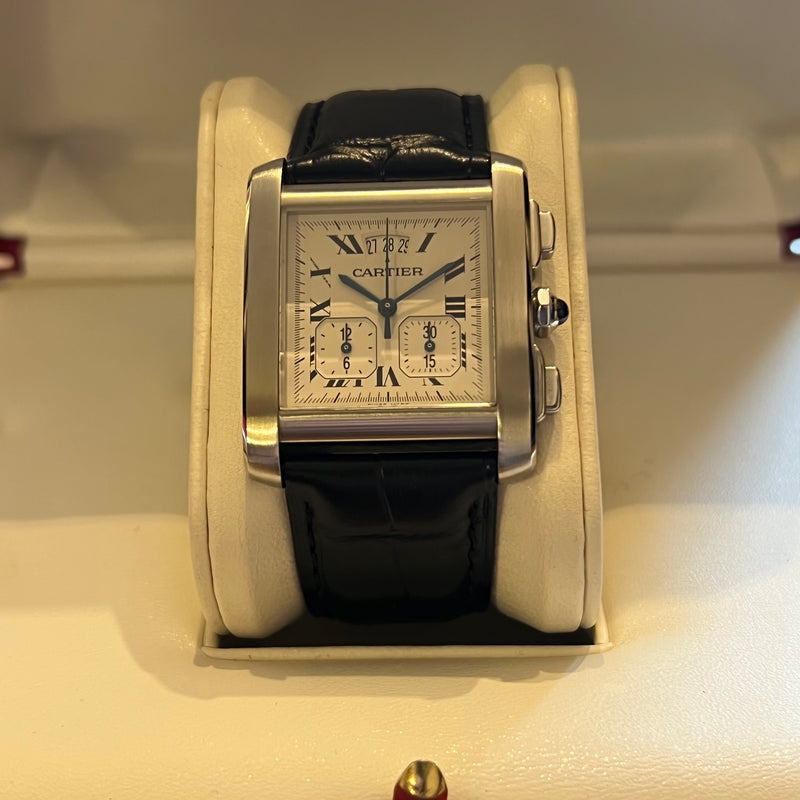 Cartier Tank Francaise Chronograph 2003 Full Set W5101455/2531