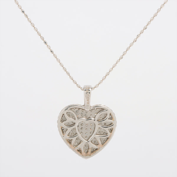 Necklace Heart Diamonds 0.50 ct White Gold 18kt x White gold 750 3.5g
