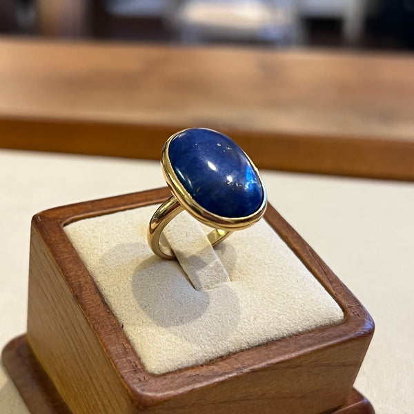 Ring Lapis-Lazuli Yellow Gold 12.3g