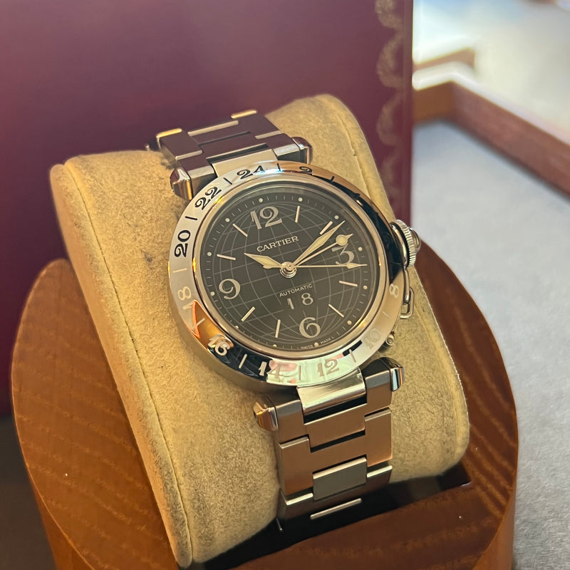 Cartier Pasha GMT Full Set 2550 W31049M7