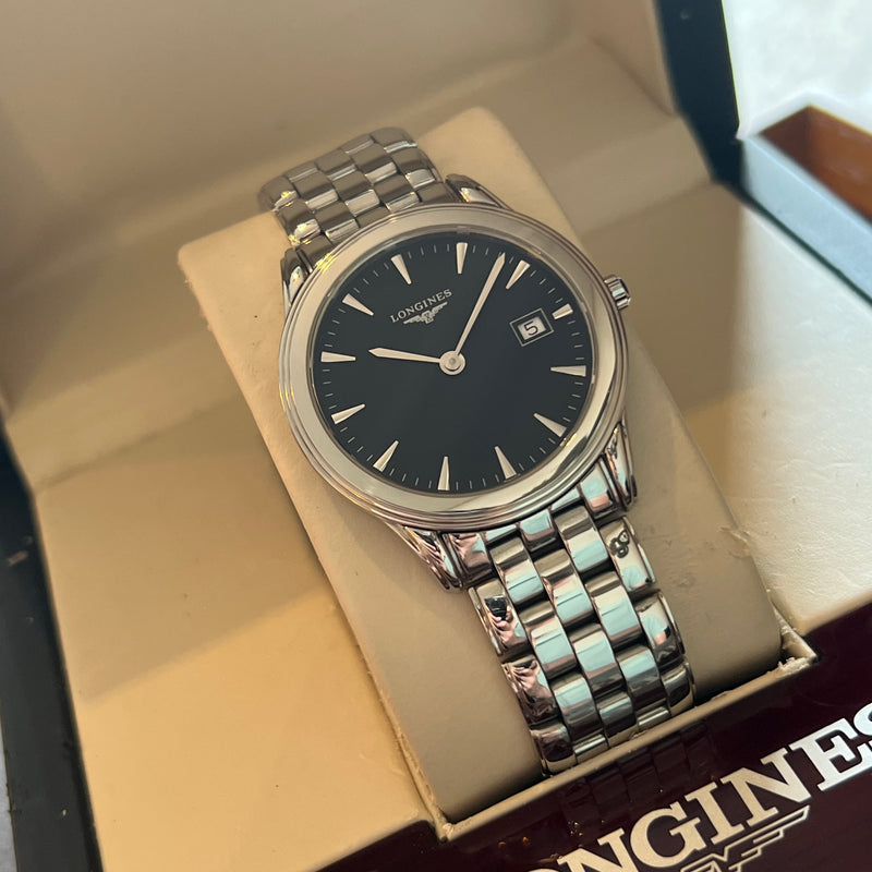 Longines Flagship Quartz Black Dial L4.736.4