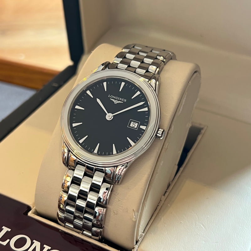 Longines Flagship Quartz Black Dial L4.736.4