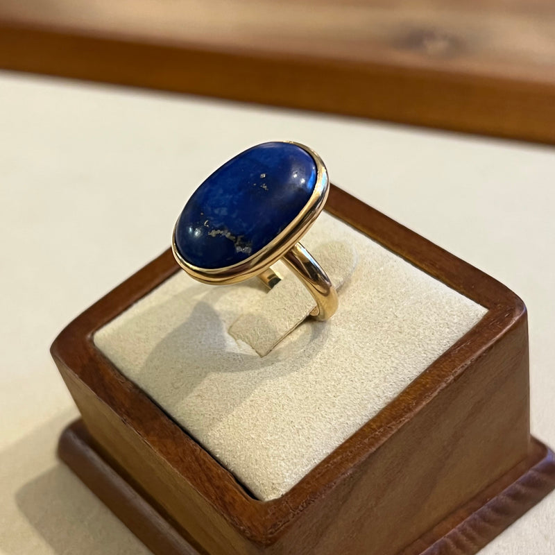 Ring Lapis-Lazuli Yellow Gold 12.3g