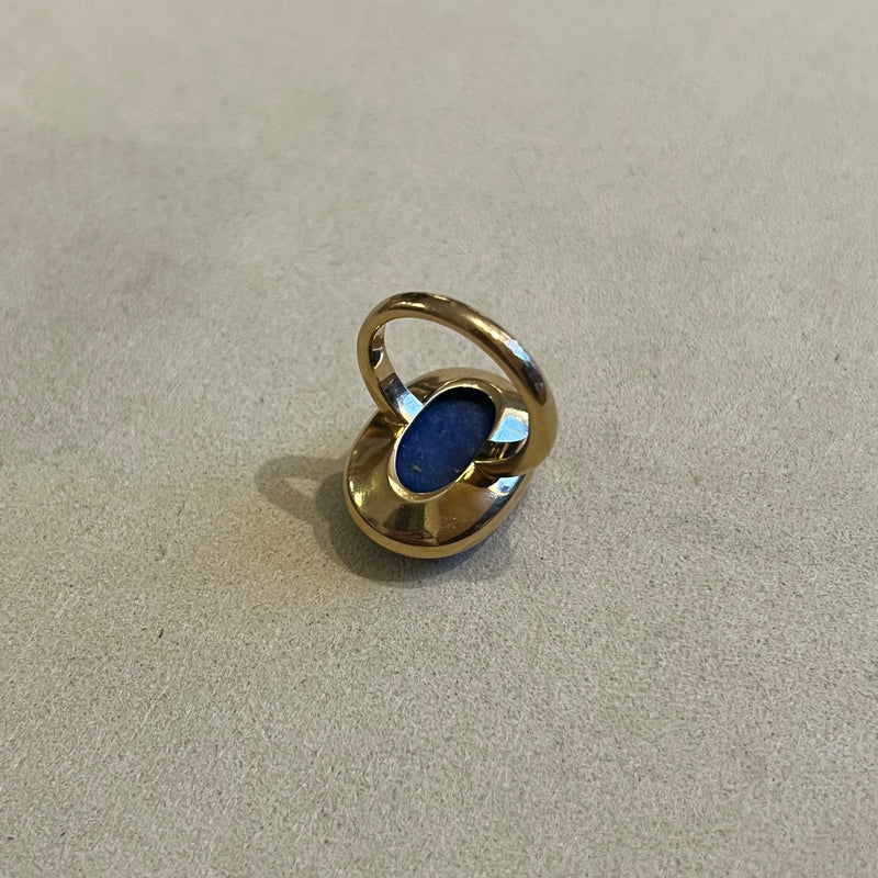 Ring Lapis-Lazuli Yellow Gold 12.3g