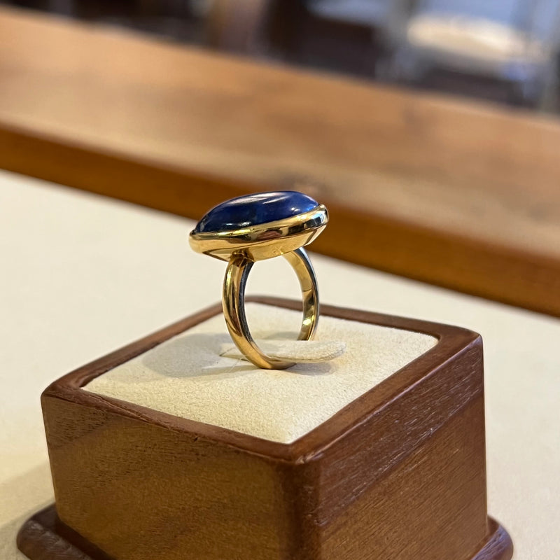 Ring Lapis-Lazuli Yellow Gold 12.3g