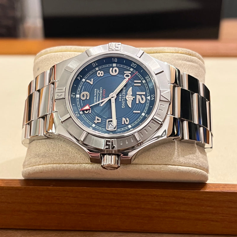 Breitling Colt GMT Blue Dial Full Set A32370