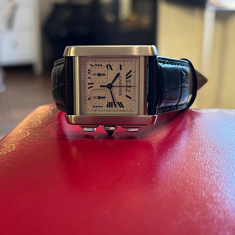 Cartier Tank Francaise Chronograph 2003 Full Set W5101455/2531