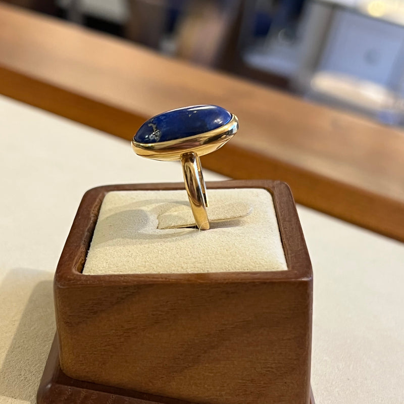 Ring Lapis-Lazuli Yellow Gold 12.3g