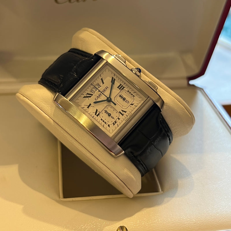 Cartier Tank Francaise Chronograph 2003 Full Set W5101455/2531