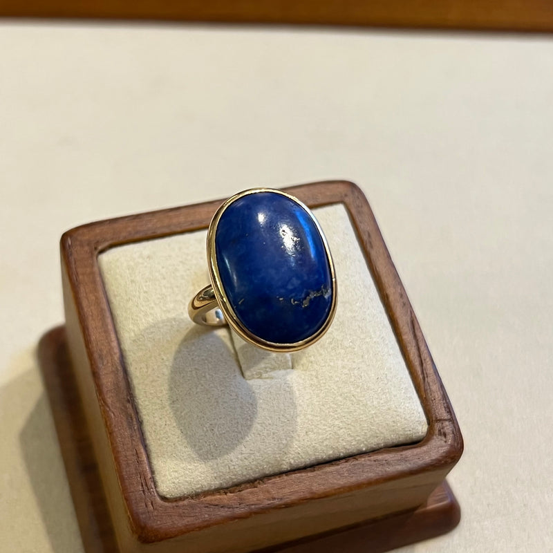 Ring Lapis-Lazuli Yellow Gold 12.3g