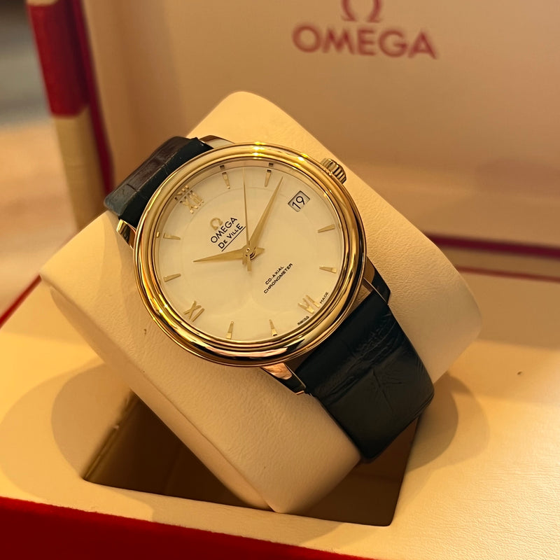 Omega De Ville Prestige Yellow Gold Full Set 424.53.33.20.05.002