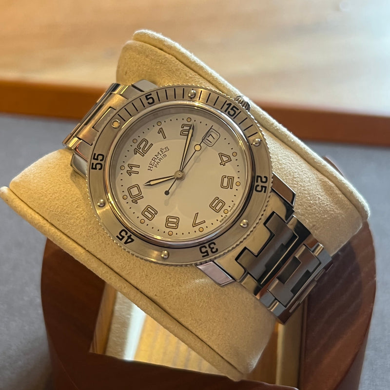 Hermès Clipper Quartz White Dial CL7.710