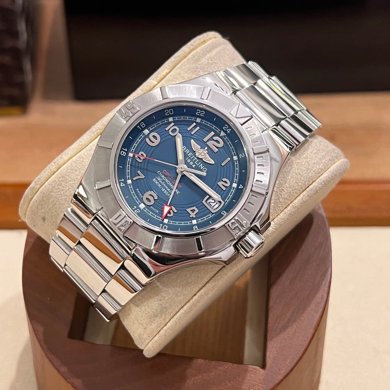 Breitling Colt GMT Blue Dial Full Set A32370