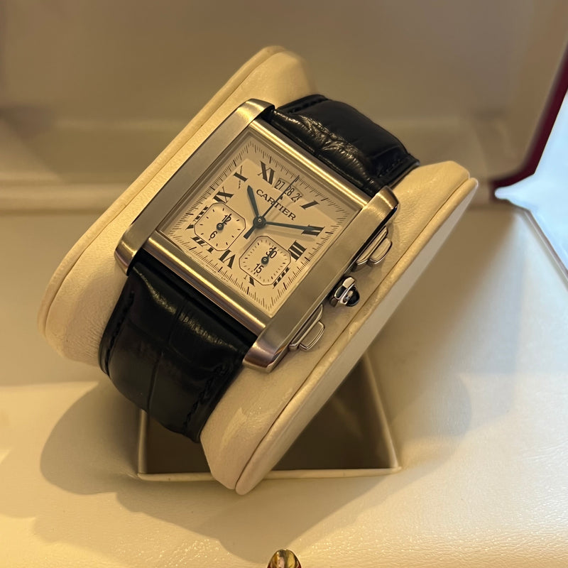 Cartier Tank Francaise Chronograph 2003 Full Set W5101455/2531