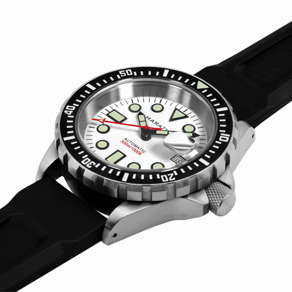 Marathon Watch 41mm Arctic Original SAR w/ Date on 3-Piece Rubber Strap Kit (OSAR-D)