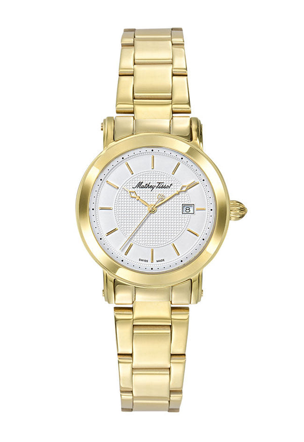 Mathey-Tissot City Metal Gold Plated & White Dial D31186MPI