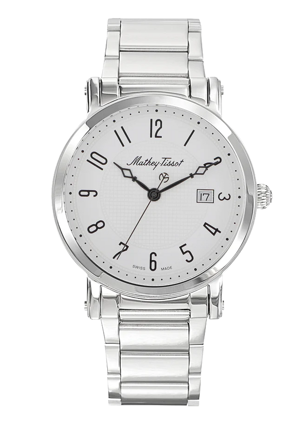Mathey-Tissot City Metal Stainless Steel & White Dial H611251MAG