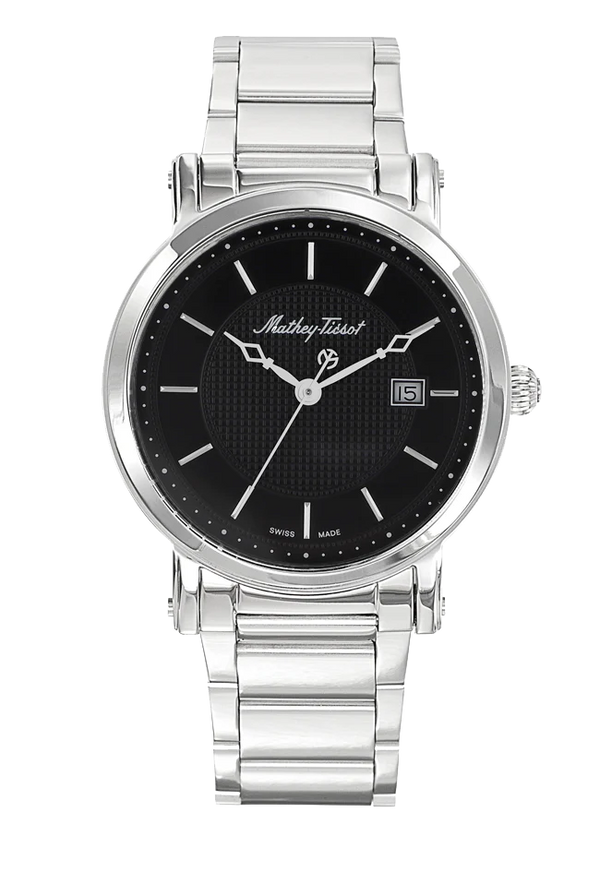 Mathey-Tissot City Metal Stainless Steel & Black Dial H611251MAN