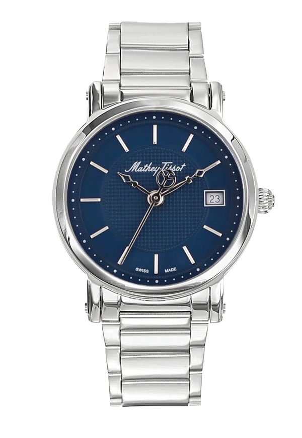 Mathey-Tissot City Metal Stainless Steel & Blue Dial HB611251MABU