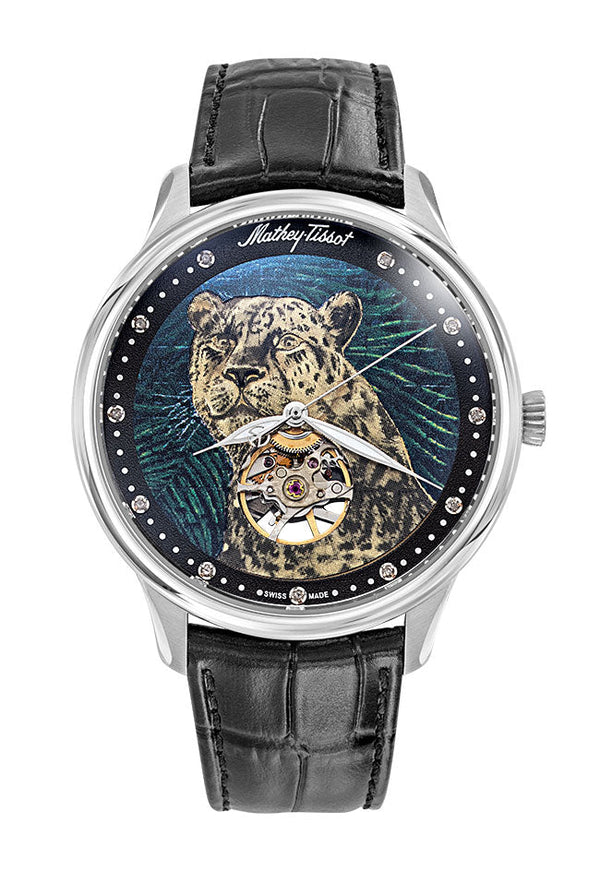 Mathey-Tissot Edmond Automatic Handcrafted Stainless Steel & Black Leather MC1886ALEO