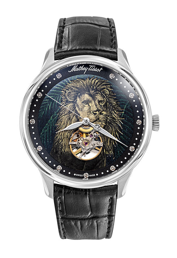 Mathey-Tissot Edmond Automatic Handcrafted Stainless Steel & Black Leather MC1886ALIO