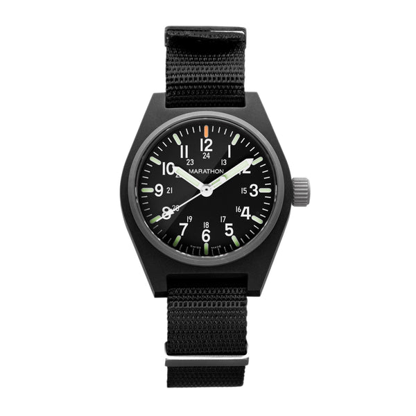 Marathon Watch 34mm Black General Purpose Quartz with MaraGlo (GPQ)