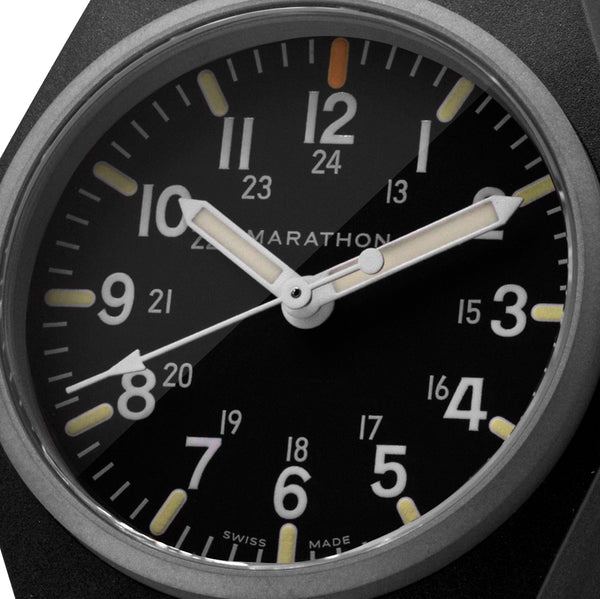 Marathon Watch 34mm Black General Purpose Quartz with MaraGlo (GPQ)