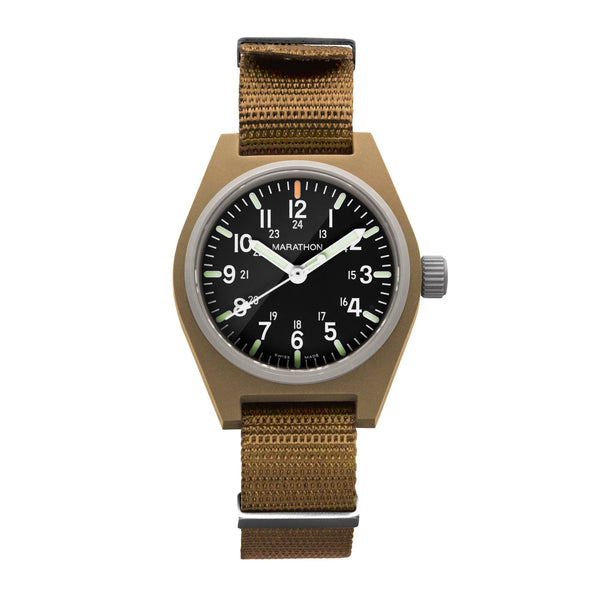 Marathon Watch 34mm Desert Tan General Purpose Quartz with MaraGlo (GPQ)