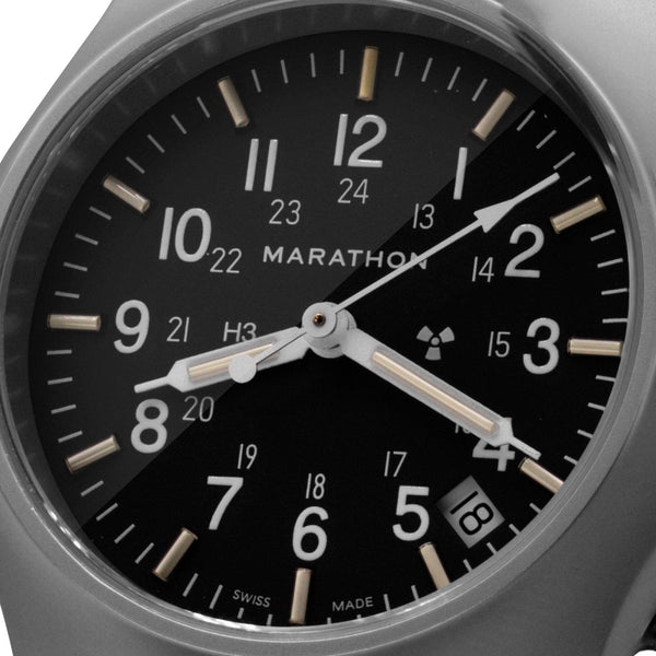 Marathon Watch 36mm Officer's Quartz w/ Date (GPQ-D) on Nylon DEFSTAN