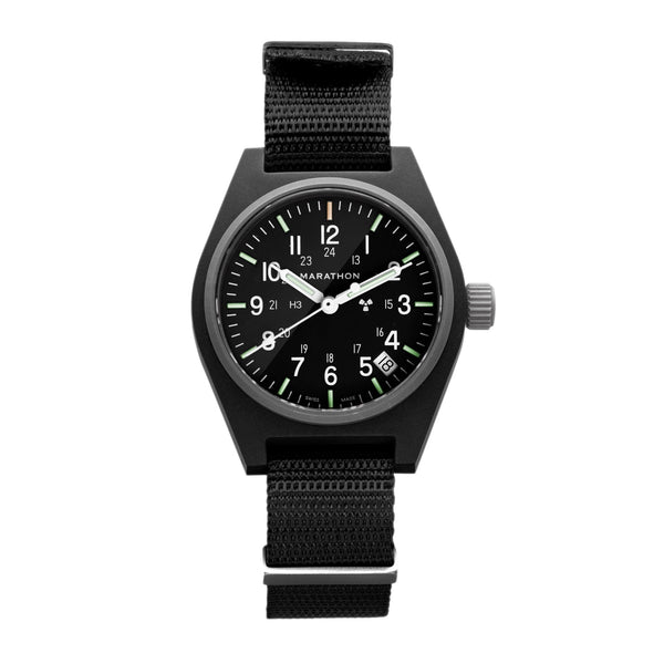 Marathon Watch 34mm Black General Purpose Quartz with Date (GPQ)