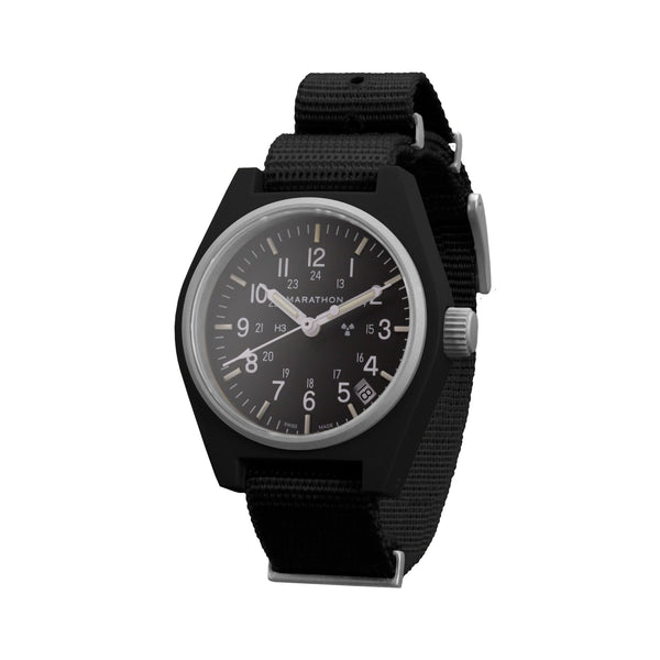 Marathon Watch 34mm Black General Purpose Quartz with Date (GPQ)