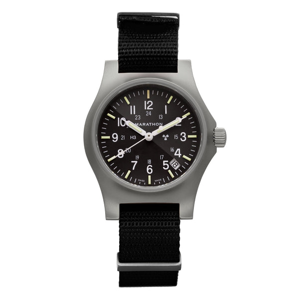 Marathon Watch 36mm Officer's Quartz w/ Date (GPQ-D) on Nylon DEFSTAN