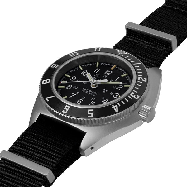 Marathon Watch 41mm Steel Navigator w/ Date Automatic (SSNAV-D AUTO) on Nylon DEFSTAN