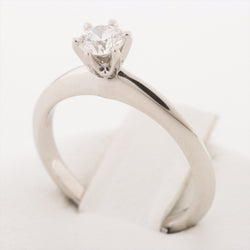 Tiffany Ring Diamond 0.28 CT Pt950 3.6กรัม