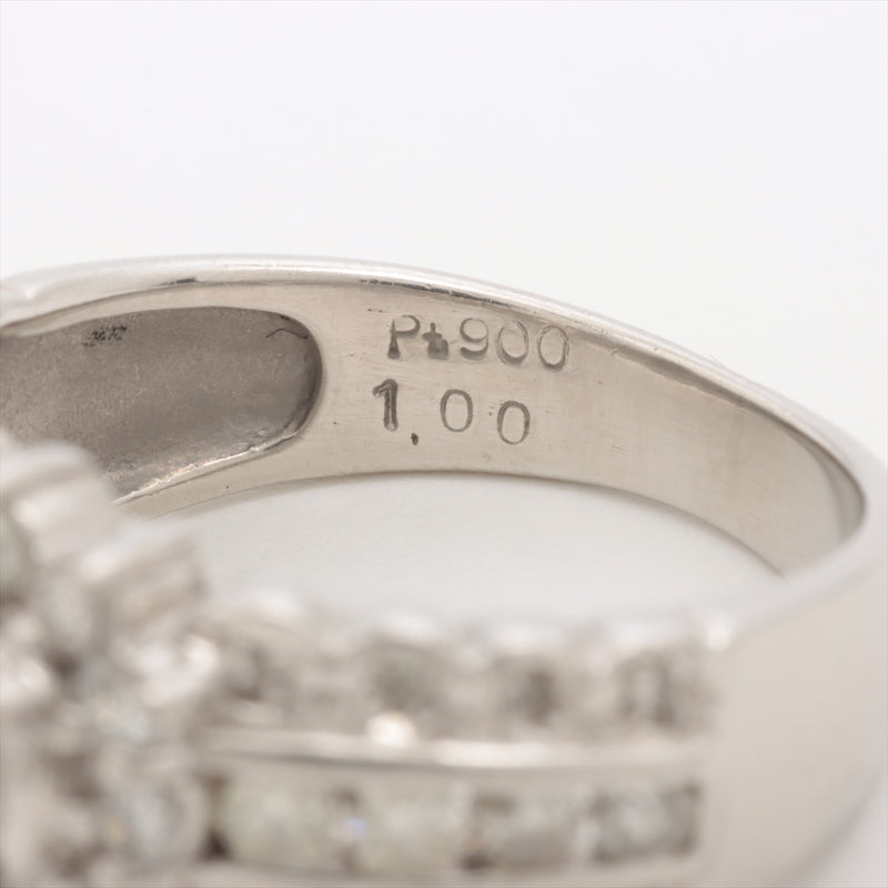 Ring Diamonds 1.00 ct Pt900 6.2g
