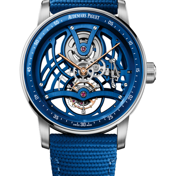 Audemars Piguet Code 11.59 Tourbillon Skeleton Grey Gold & Blue 