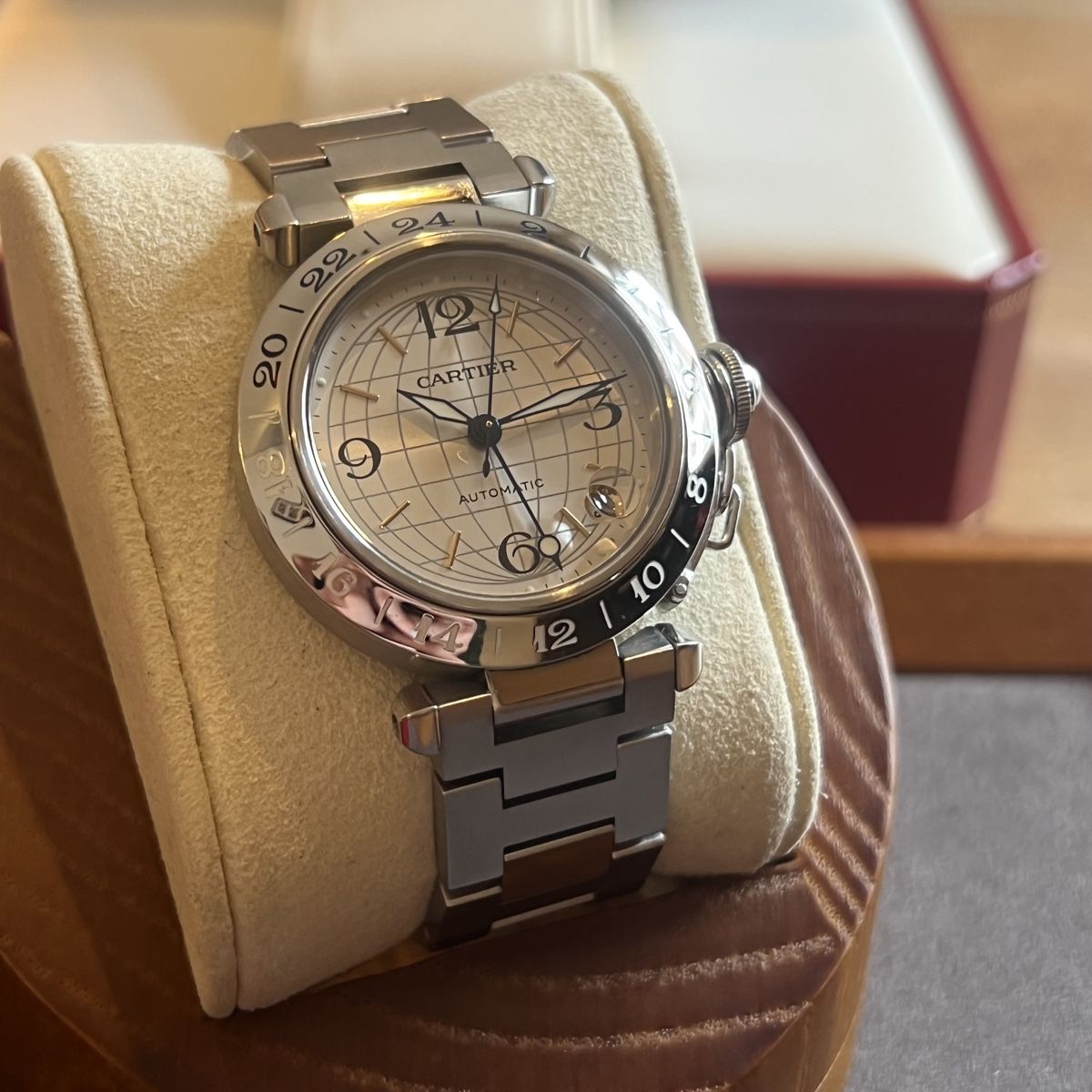 Cartier Pasha C GMT Full Set W31029M7