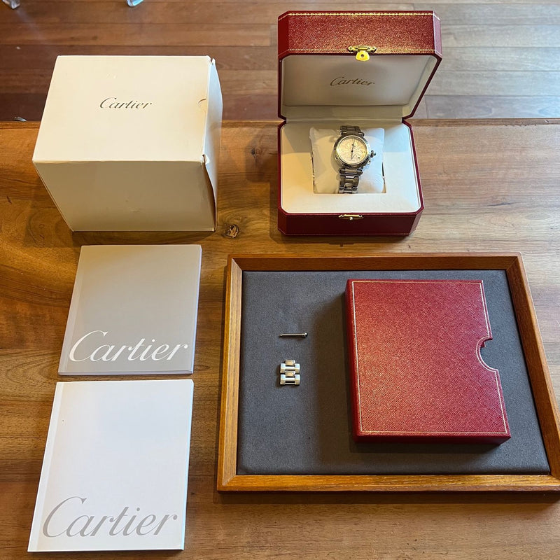 Cartier Pasha GMT Set lengkap GMT