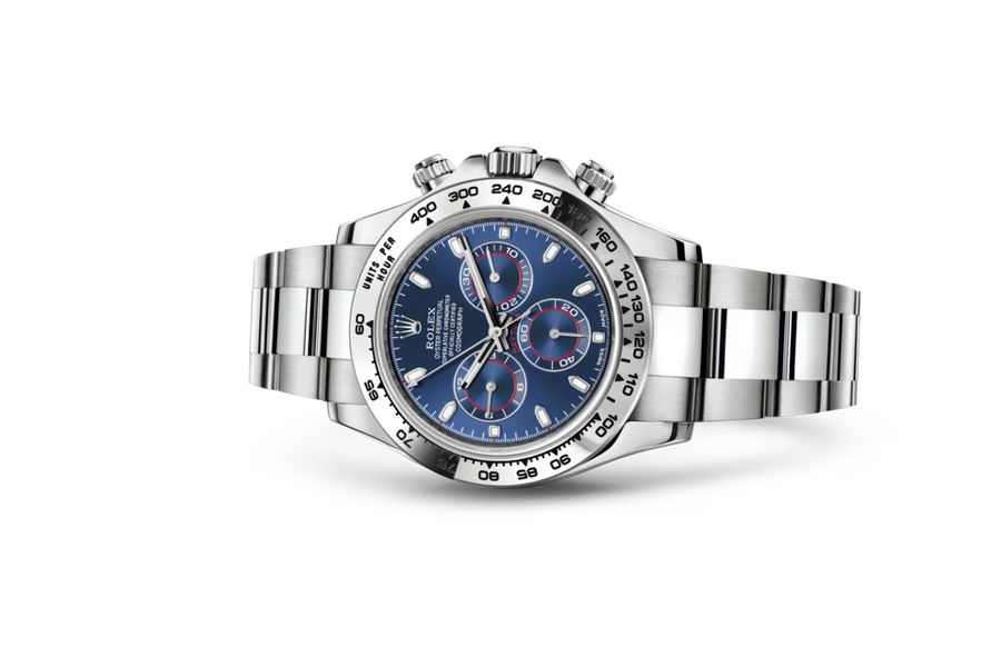 Buy Sell ROLEX Cosmograph Daytona White Gold Blue Dial 116509 Dubai